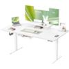 VASAGLE Scrivania Regolabile Elettricamente in Altezza, 160 x 80 cm, per Lavoro in Piedie, Supporto Monitor, Cassetto, Porta USB-C, Promemoria Sedentarietà per Ufficio, Bianco Nuvola LSD156WB01