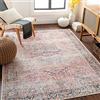 Livabliss Surya Rotterdam Tappeto Vintage Lavabile in Lavatrice Tappeto salotto per Soggiorno, Cucina, Esterni, Corridoio, Stile Tradizionale Classico, Ampio a Trama Piatta, 160x213cm Rosso, Blu