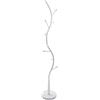 VERSA Swindon Appendiabiti da Terra in Stile Minimalista, Attaccapanni da Terra per Ingresso, con 9 Ganci o Appendiabiti, Misure (A x L x l) 185 x 32 x 32 cm, Metallo, Colore Bianco