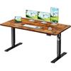 Homall Scrivania Regolabile In Altezza Scrivania Elettrica Con Gestione dei cavi e porta di ricarica USB Altezza Regolabile 73-118 cm, 2 Altezze Di Memoria Scrivania Per Ufficio (Marrone, 160x60cm)