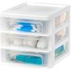 Iris Ohyama, Torre di Stoccaggio in Plastica, 3 Cassetti Piccoli, Bianco, Facile da Aprire, Formato B6, Mobile, Organizzatore, per Ufficio, Materiale Ccolastico, Cancelleria, Senza BPA, CDD-XS3
