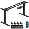 JUMMICO Scrivania Elettrica Regolabile 2 Motori 72-120cm 100kg Nero | Regolabile in Altezza 6 Tasti Memoria Ruote e Passacavi, Casa/Ufficio, Compatibile con Ogni Piano Scrivania