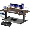 Homall Scrivania Regolabile in Altezza 160x80 cm con Porta USB, Noce | Standing Desk con 6 Tasti Memoria Altezza, 2 Ganci e Cassetto Cavi, Ergonomica, Elettrica Scrivania Gaming，Scrivania Ufficio