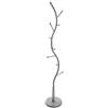 VERSA Swindon Appendiabiti da Terra in Stile Minimalista, Attaccapanni da Terra per Ingresso, con 9 Ganci o Appendiabiti, Misure (A x L x l) 185 x 32 x 32 cm, Metallo, Colore Grigio