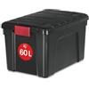 Iris Ohyama, Scatola portaoggetti, 60 L,Accatastabile,Pinze, Giardino, Garage, Soffitta - Store it All Box SIA-60 - Nero