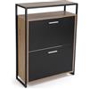 VERSA Scarpiera a 2 cassetti Dimensioni (altezza x larghezza x larghezza) 85 x 63,2 x 23,5 cm, colore nero