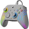 Turtle Beach Afterglow Wave Grigio Controller Gamepad RGB cablato - Con licenza per Xbox Series XS, Xbox One e Windows - Pulsanti programmabili, grilletti effetto Hall, controlli audio