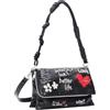 Desigual borsa a tracolla Wow Murano Crossbody Bag Black nero