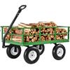 VEVOR Carrello da Giardino in Acciaio 544,31 kg su Ruote, Carrello da Giardino Trainabile per Impieghi Gravosi, Rimorchio da Giardino in Metallo per Esterni con Pneumatici 330,2 mm per Tutti Terreni