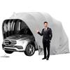 WPPTNSFY Garage Pieghevole Mobile, Cabine Pieghevole Semiautomatica, Tenda per Auto in Acciaio Inossidabile, per Esterni Parcheggio Grigio L:5.5/5.9M
