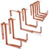 com-four® Set 8 Supporti Fioriera per Balcone e Ringhiera, Staffa Metallo | Senza Foratura - per Vasi e Cassette