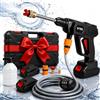 Generico Idropulitrice a batteria 42V 8000Mah Idropulitrice portatile con 2 batterie Idropulitrice ad alta pressione a batteria per il lavaggio di auto Pulizia di pavimenti