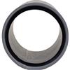 LANZZAS Tubo per canna fumaria per stufe a pellet, con rosetta e doppio manicotto, Ø 80 mm, colore: Grigio/Nero (manicotto di connessione al muro, grigio).