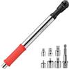 XUNTOP Chiave di Prolunga Offset 1/2 con 7 Adattatori 1/2+ 3/8+ 1/4, Set Chiave a Cricchetto 100N.m/70N.m Professionale per Spazi Stretti, Barra di Estensione per Auto Officina Casa Costruzioni e DIY