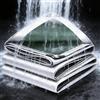 HL-YFC Telo Impermeabile Esterno, 200g/m² PE 2.5x2.5m Telone Occhiellato Impermeabile Rinforzato, Telo Protettivo Multiuso per Barche, Legno, Piscina, Mobili da giardino, Auto,argento verde