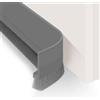 xiaowanwan 2 Pezzi Paraspifferi Sottoporta Spazzola,100cm Guarnizione Sottoporta Adesiva,Paraspifferi Porte per Antivento Isolamento Termico (Grigio)