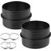 Udbrud 2PCS Connettore per Tubo Tondo da 75 mm, Connettore per Condotto con 4 Fascette in Acciaio Inox Tubo Rotondo Di Ventilazione in plastica Per Riscaldatore Eber-spacher We-bas-to