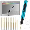Comius Sharp Mini Trapano Elettrico a 3 Velocità, DIY Drill Pen Set con 10 Trapano Elicoidale (0.6-2.2 mm), USB Ricaricabile, Set di Punte per Resina, Plastica, Legno, Circuiti (Blu)