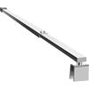 SVNR Barra di supporto telescopica regolabile in acciaio inox, 700 mm-1200 mm, spessore vetro 8-10 mm (argento, quadrato)
