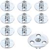 M METERXITY 10-Pack Dadi A T M8x17mm Zincati In Acciaio Al Carbonio Dado A T Base Rotonda 3 Fori Dadi Per Saldatura Foro Passante Hardware Per Mobili Flangia Filettatura Femmina Argento