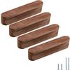 Evionlin 12 maniglie ovali in legno di noce, 10 cm, per ante di armadietti da cucina