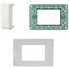 WEB world electronic business Kit completo 10 placche 10 supporti e 10 copriforo per scatola 3 posti - 12x8 cm Bianco - totale 30 pezzi