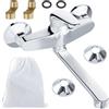 VOLTIX Rubinetto Lavello Cucina a Muro, Rubinetto da Muro Girevole a 360°, Rubinetto Cucina Monocomando per Acqua Calda e Fredda, Miscelatore da Parete per Lavello