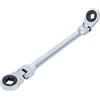 BGS 71028-14X18 | Chiave ad anello a cricchetto doppio | regolabile | con teste ad anello e profilo E | E14 x E18