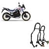 WinNet Coppia 2 Cavalletti alzamoto alza moto per alzare sollevare la ruota gomma forcellone cerchi anteriore e posteriore compatibile con Honda Transalp 750 XL