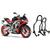 WinNet Coppia di 2 cavalletti moto alzamoto alza ruota gomma anteriore e posteriore per alzare da davanti e di dietrio la l' Aprilia tuono 660 o 1000