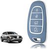 TOOMUME Cover Chiave Auto per Hyundai Tucson NX4 Santa Fe Cruz Sonata DN8 | Silicone Morbido, Antiurto, Anticaduta, Antigraffio, Custodia Protettiva Chiave per Ioniq 5 Grandeur Palisade, 4 Tasti
