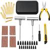 NOOGUI Kit Riparazione Pneumatici Auto, 20 Stringhe e 30 Viti di Riparazione | Utensili con Impugnatura a T, Pinza Cutter Cacciavite, Custodia da Trasporto, Riparazione in 15 Minuti