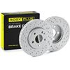 RIDEX PLUS 82B0750P 2x Disco freno Anteriore senza viti/bulloni Compatibilità con MERCEDES-BENZ Classe A W176
