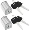 OTOTEC Set di 2 Bloccasterzo in Acciaio Inossidabile con Chiavi Compatibile con Honda CG125 Moto