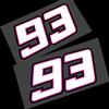 Twisted Melon Moto GP numero 93 grafica effetto 3d x 2 riflettenti