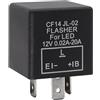HISports Relè lampeggiante, a 3 pin, CF14, 12 V, 0,02 A-20 A | Indicatore di direzione per moto, 0,1 Watt-150 Watt, per veicoli, auto e moto