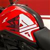 Paraserbatoio.it ADESIVO RESINATO EFFETTO 3D, PER MOTO COMPATIBILE CON DUCATI MONSTER 937 ICEBERG WHITE (PROTEZIONI LATERALI V2)