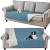 BUAOGDVG Coperta Impermeabile per Cani, Copridivano antigraffio gatto, Copridivano con Penisola per Animali con Fondo in Gomma Antiscivolo, Copriletto(Verde Acqua,76x127cm)