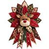 Generic Kit fai da te per ghirlanda natalizia trapuntata con fiocco, kit di decorazione da appendere patchwork fai da te, adatto ai principianti, oversize con personaggi natalizi trapuntati, kit da cucito