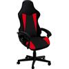 Tufkiss Coprisedia da gaming, antigraffio, 4 pezzi, elasticizzati, per sedia da ufficio, sedia girevole, con braccioli, per gamer (senza sedia) (rosso, stile 2)