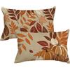 Artoid Mode Set da 2 Federe Cuscini Autunnali Foglie Zucche 30x50 cm | Stagionali Fall Decorazioni per Divano Salotto