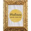 Wallazz Cornice Portafoto in Legno Pregiato - Made in Italy - Vetro Sintetico Infrangibile Crilex - Disponibile in Diverse Varianti - Design Italiano e Qualità Artigianale,30x45cm Oro
