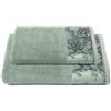 Caleffi Alviero Martini 1ª Classe Set Asciugamani Viso Ospite 2 Pezzi Cotone Verde. | Delicato sulla pelle