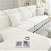 Ystyle Copriseduta Divano Elasticizzato (2 Posti, Bianco Avorio) | Universale Copricuscini Divano, Sofa Seat Cover, Copri Seduta Divano Antimacchia, Copridivano Cuscini Antiscivolo e Lavabile