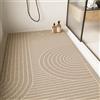 Surwin Tappetino da Doccia Antiscivolo, Tappetino da Bagno in Luffa PVC Morbido Lavabile Moderno Beige Minimalista Tappeto Bagno ad Asciugatura Rapida con Fori di Drenaggio (Stile6,50x120cm)