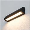 ledscom.de Applique a 4 LED/luce per scale SEGIN per esterni, IP54, a profilo ribassato, downlight, nero opaco, squadrata, 8,9 W, 889 lm, bianco caldo