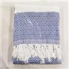 Generic Telo mare turco, 100% cotone, asciugatura rapida, senza sabbia, stile bohémien, per bagno, viaggi, campeggio, oversize, 170,8 x 99,3 cm, azzurro