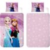 BrandMac Disney Frozen Set Biancheria da Letto Reversibile per Neonati e Bambini | Copripiumino Junior 100×135 cm + Federa 40×60 cm | 100% Cotone Morbido e Traspirante | Prodotto Ufficiale Disney Elsa e Anna