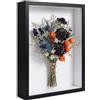 Intckwan Cornice portafoto profonda da riempire, 20 x 29 cm, 3D, formato A4, con plexiglas, per foto, medaglie e arte fai da te, decorazione da parete o da tavolo, colore nero