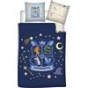 Aymax Harry Potter Copripiumino Singolo 140x200 + Federa 65x65 Stemma Hogwarts | Set lenzuola reversibile | Cotone & poliestere asciugatura rapida | Licenza ufficiale | Mago | Regalo | Lavabile in lavatrice